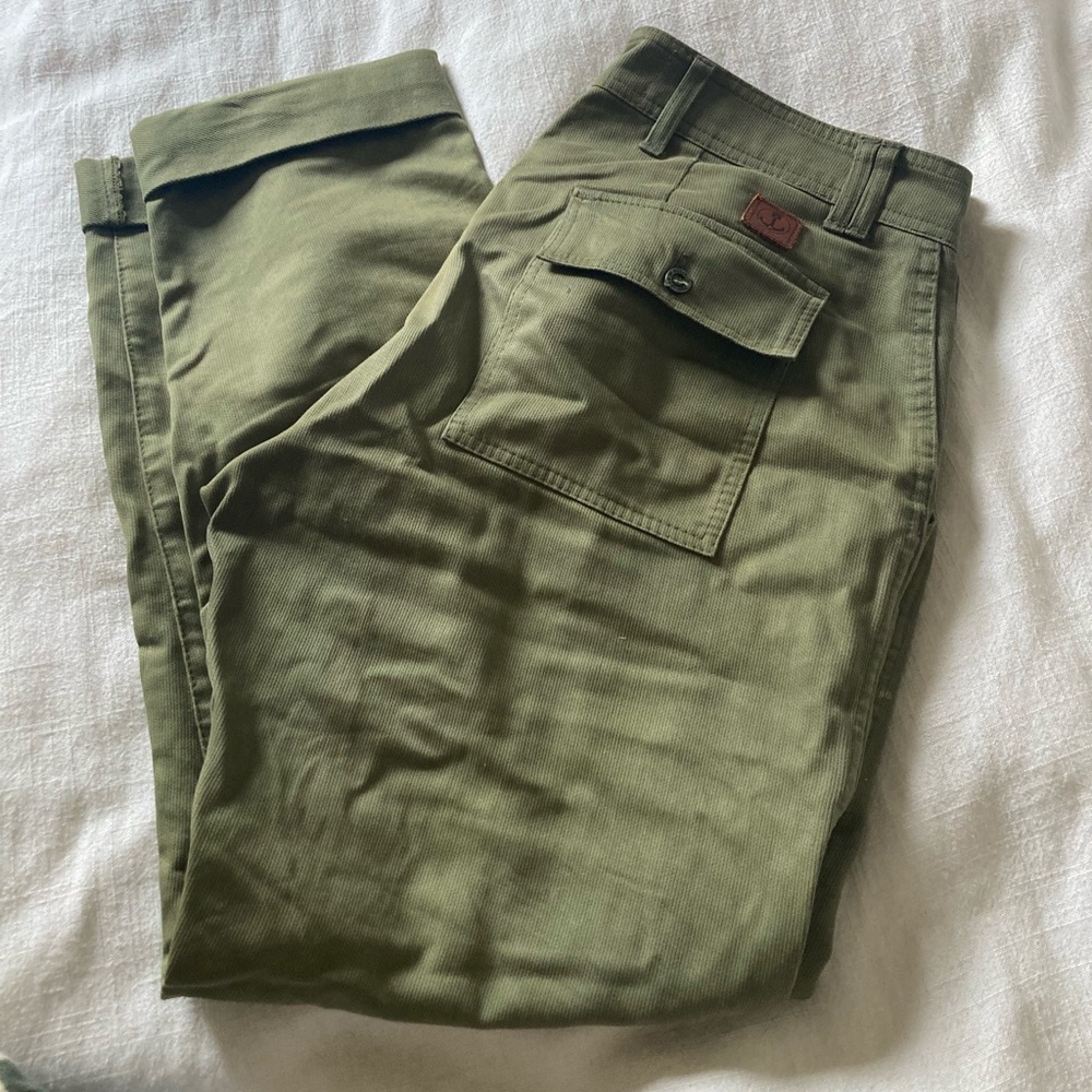 Iron & Resin Olive Green Pants- size 31 - Picture 2 of 6